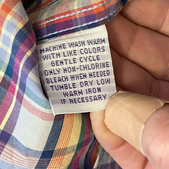 Alan Flusser men’s plaid long sleeve button down size XL - Picture 7 of 7